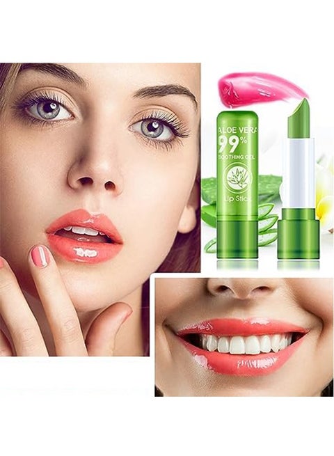 Kiss Beauty Aloe Vera Lipstick, Long Lasting Nutritious Lip Balm Lips  Moisturizer Magic Temperature Color Change Lip Gloss Green | Best Price KSA  | Riyadh, Jeddah