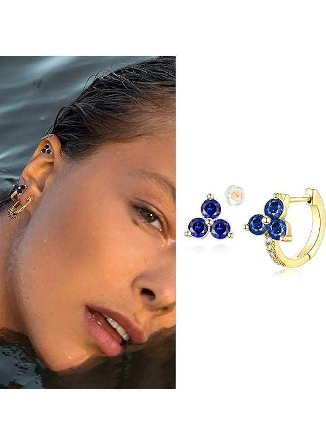 Mevecco Women Huggie Hoop Earrings Gold Ear Stud Cuff 14K Gold Filled Small Boho Beach Simple Delicate Handmade Hypoallergenic Jewelry Gift - Image 3