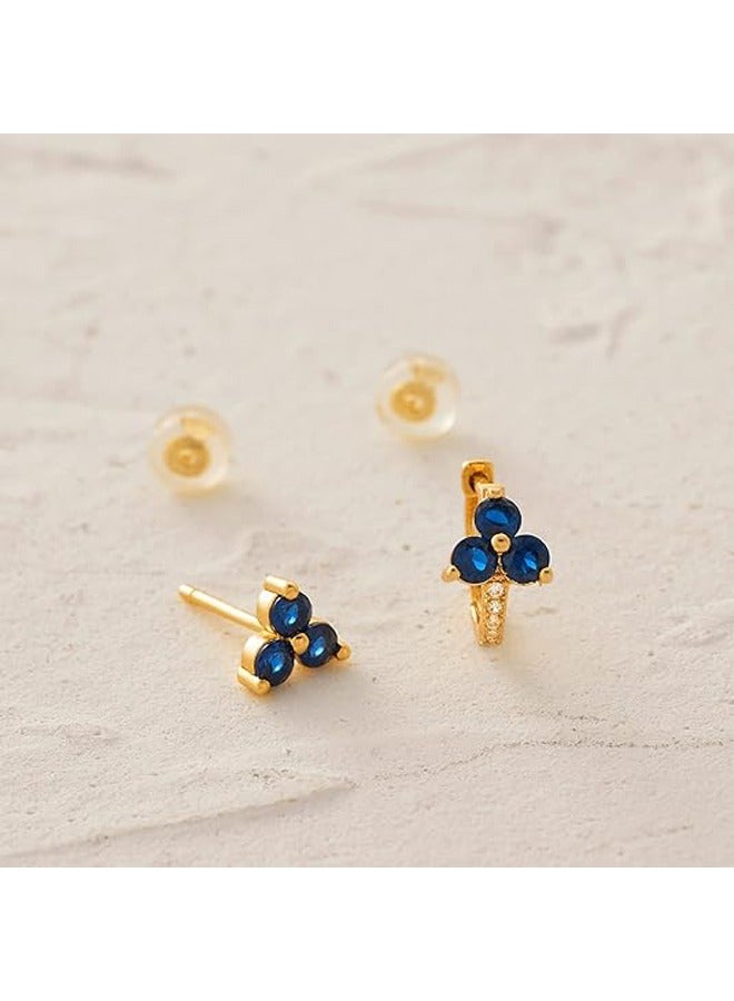 Mevecco Women Huggie Hoop Earrings Gold Ear Stud Cuff 14K Gold Filled Small Boho Beach Simple Delicate Handmade Hypoallergenic Jewelry Gift - Image 5