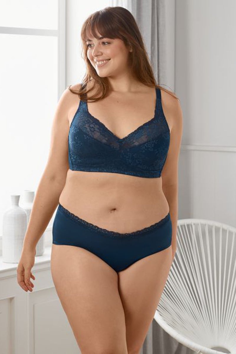 Tchibo Women Non Padded Non Wire Soft Bra, Navy - Image 1