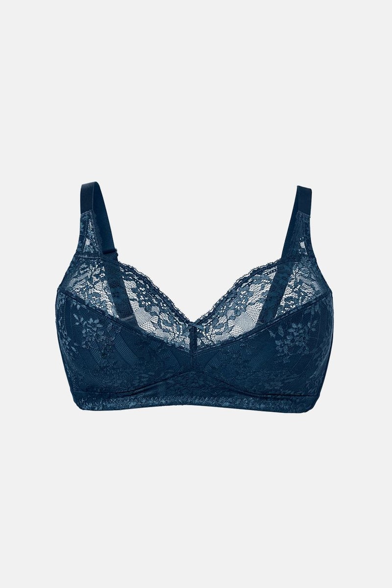 Tchibo Women Non Padded Non Wire Soft Bra, Navy - Image 2