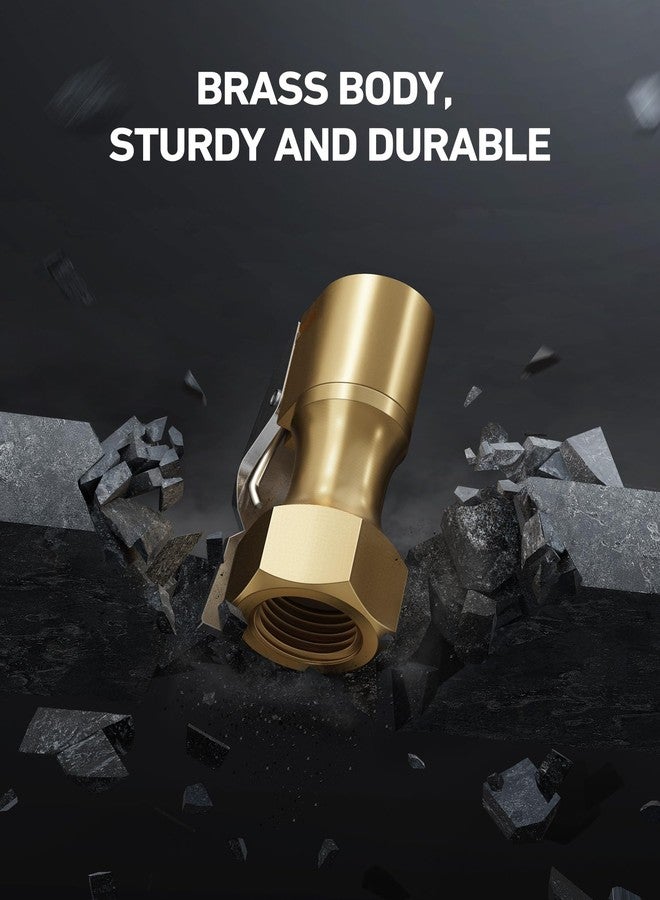 AstroAI 2 Pack Air Chuck, Heavy Duty Closed Flow Lock On Tire Chuck with Clip for Inflator Gauge Compressor Accessories, Yellow - Image 3