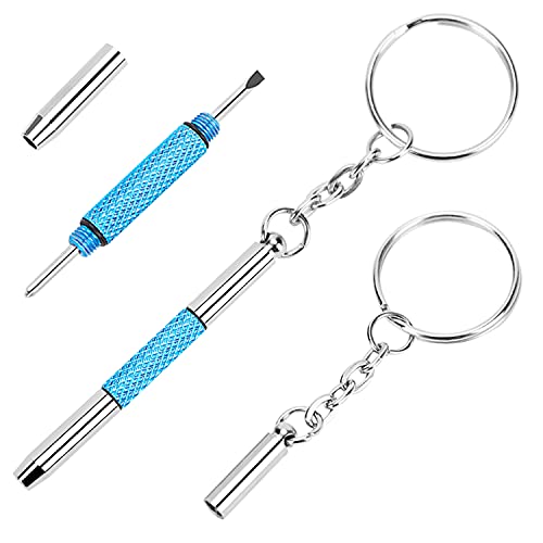 UNEAK Eyeglass Screwdriver Repair Kit Precision 3 in 1 Mini Screwdrivers Set Keychain Glasses Sunglasses Sunglass Watch Electronics Jewelry Eyeglasses Flat Head Phillips Hex