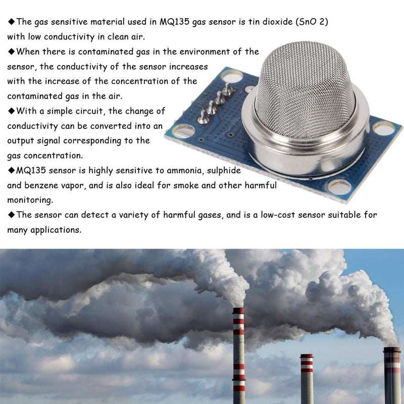 Ximimark 3Pcs MQ135 MQ-135 Air Quality Sensor Hazardous Gas Detection Module for Arduino - Image 3