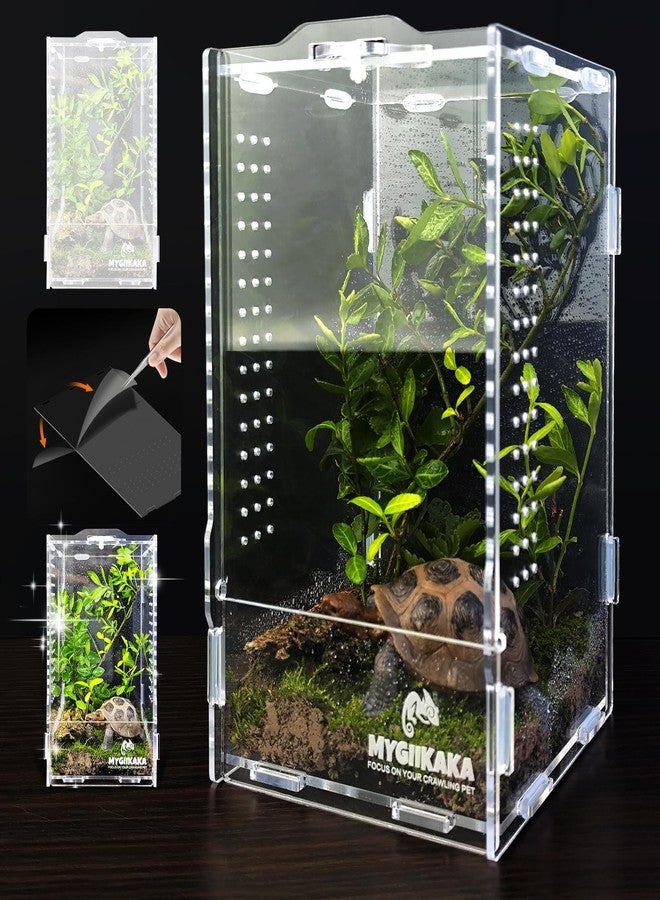 MYGIIKAKA Reptile Terrarium Aquarium Breeding Tank, 7.87" x 4.72" x 4.33" Acrylic Tarantula Enclosure Feeding Box Insect Habitat for Tarantula Spider Snake Lizard Hermit Crab Insect - Image 1