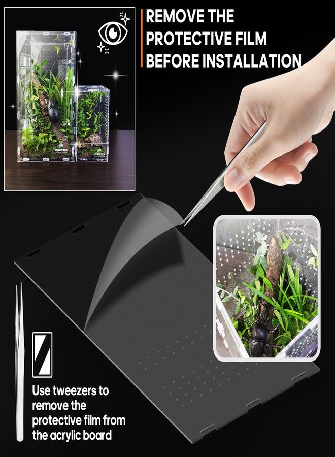 MYGIIKAKA Reptile Terrarium Aquarium Breeding Tank, 7.87" x 4.72" x 4.33" Acrylic Tarantula Enclosure Feeding Box Insect Habitat for Tarantula Spider Snake Lizard Hermit Crab Insect - Image 3