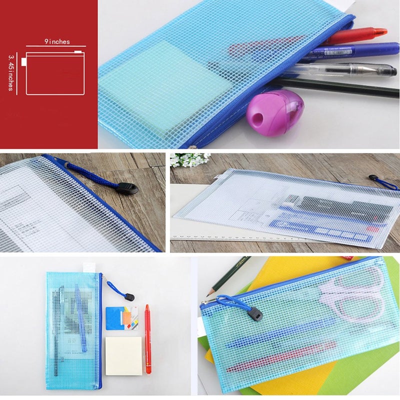 Bilipala Small Zipper Envelope Document Storage Pouch Bag Invoice Holder Organizer for Budget, Check, Pencil, 5 Counts - Image 2