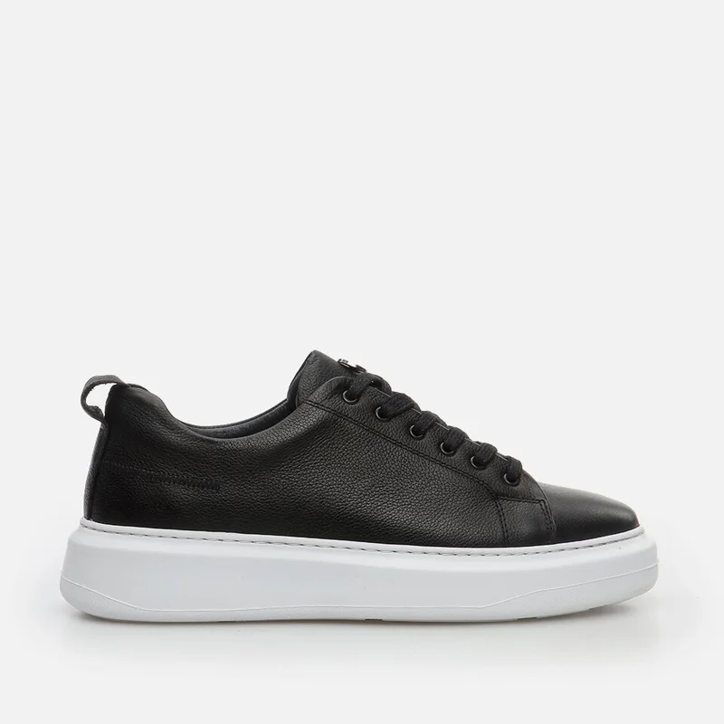Hotiç 02Ayh281320A100 Khaki Leather Black Men's Sports Shoes