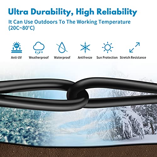 Vabogu Cat 8 Ethernet Cable, 1.5Ft 3Ft 6Ft 10Ft 15Ft 20Ft 30Ft 40Ft 50Ft 60Ft 100Ft Heavy Duty High Speed Internet Network Cable, Professional LAN Cable Shielded in Wall, Indoor&Outdoor, 1.5Ft - Image 4