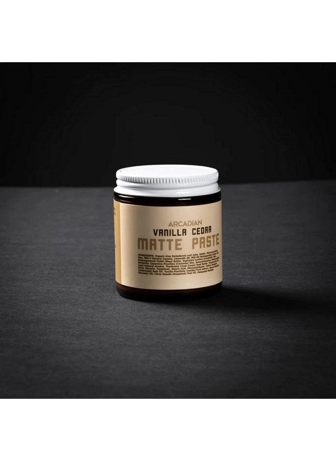 Arcadian Arcadian Grooming Vanilla Cedar Mens Hair Matte Paste Vegan 4 oz  - Image 5