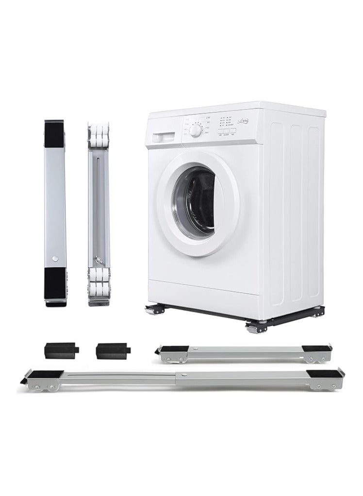 Metal Adjustable Movable Bracket For Refrigerator Washing Machine Dryers Diswashers Base, Extensible Appliance Roller Furniture Dolly Mobile Roller, Washing Machine Stand with wheels  - Image 1