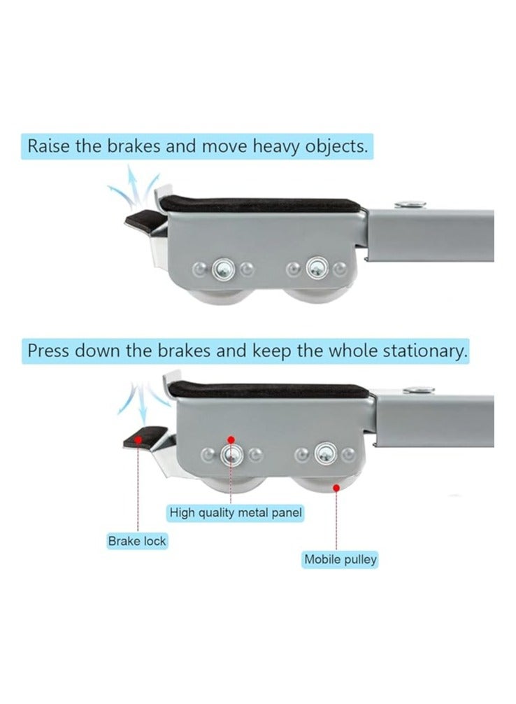 Metal Adjustable Movable Bracket For Refrigerator Washing Machine Dryers Diswashers Base, Extensible Appliance Roller Furniture Dolly Mobile Roller, Washing Machine Stand with wheels  - Image 2