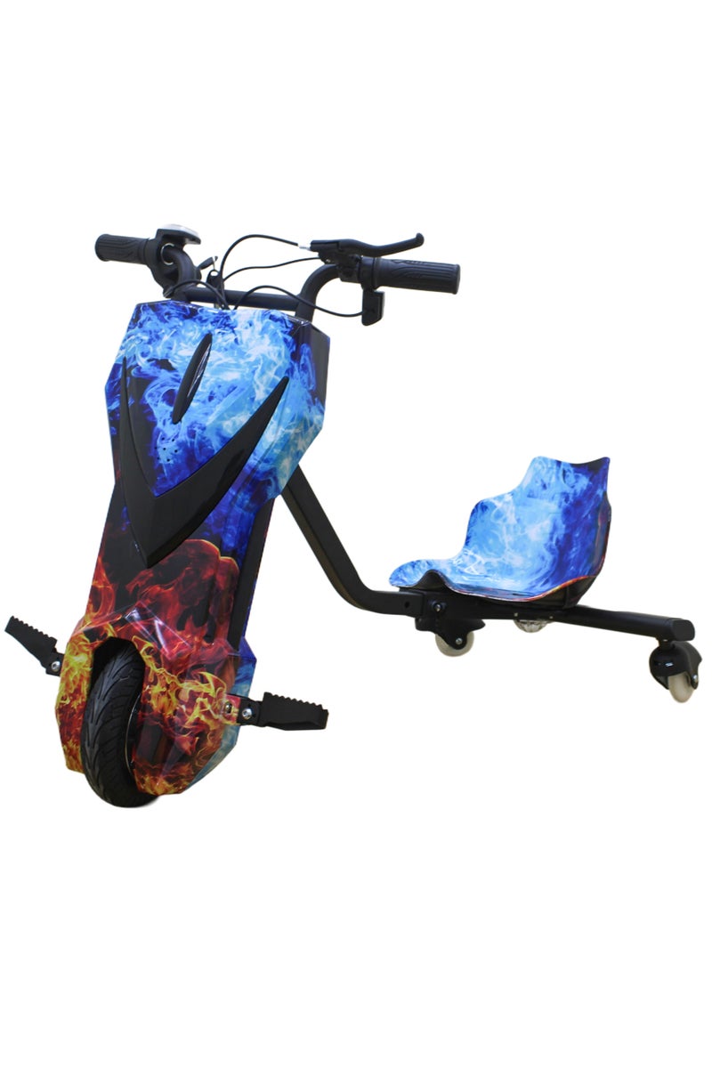 Leaders Ice and Fire Big Drifting Electric Scooter 350W Motor 36V Battery 3 Amp Hours 8 Inch Tires with Bluetooth and LED Lights  - Image 1