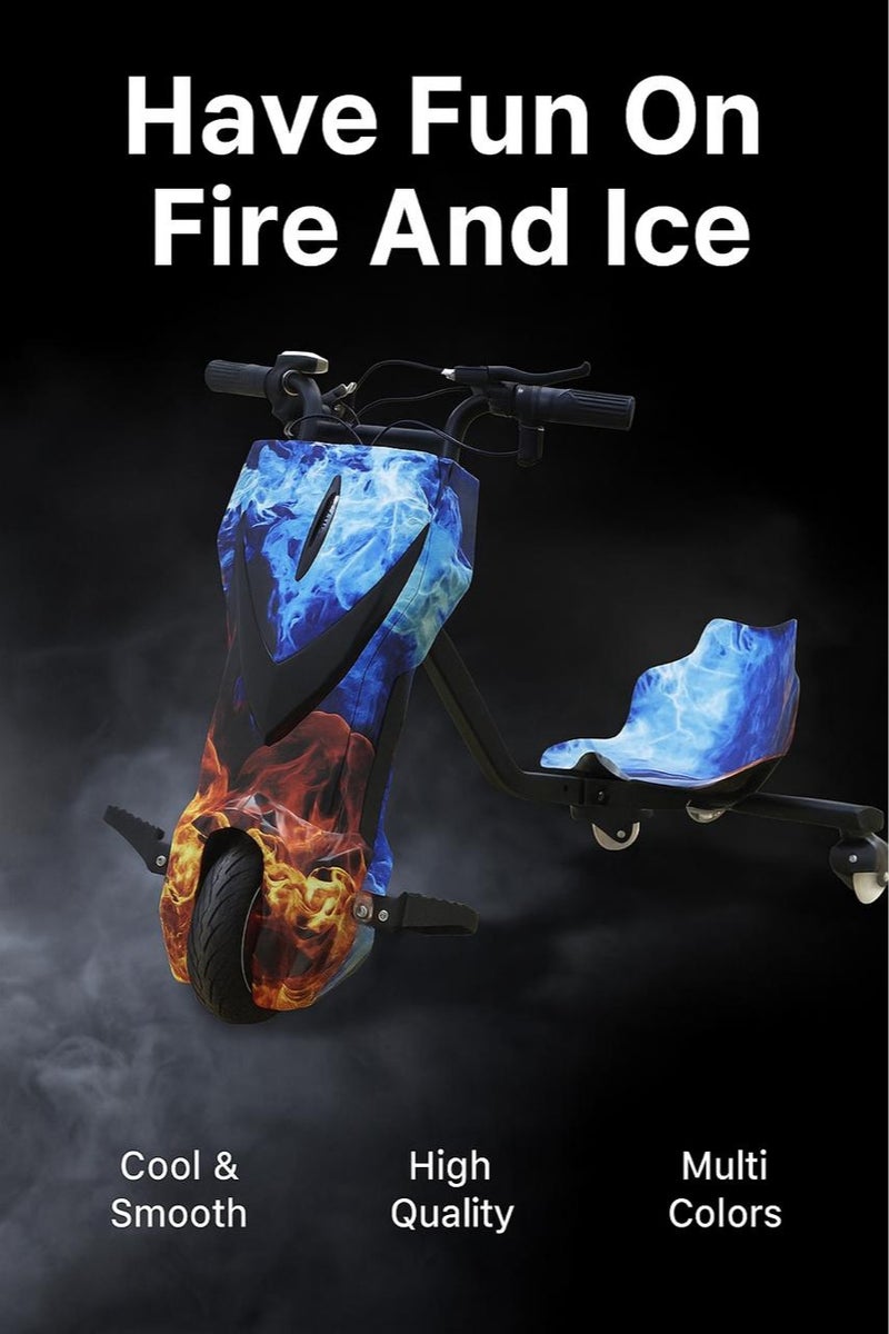 Leaders Ice and Fire Big Drifting Electric Scooter 350W Motor 36V Battery 3 Amp Hours 8 Inch Tires with Bluetooth and LED Lights  - Image 3