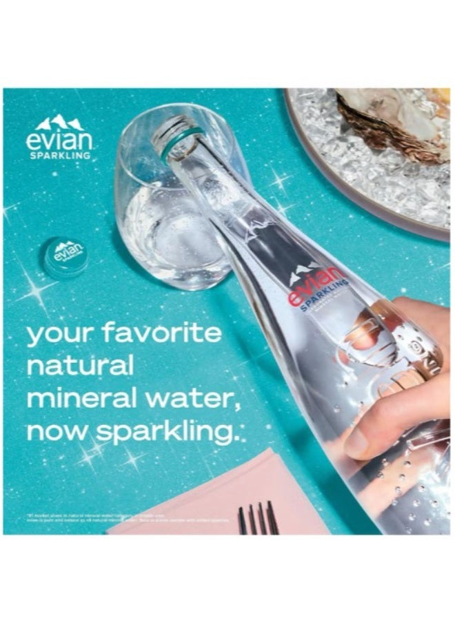 إيفيان Evian Natural Mineral Water Glass - 750ML (Pack of 12) Natural Pack of 12 - Image 3