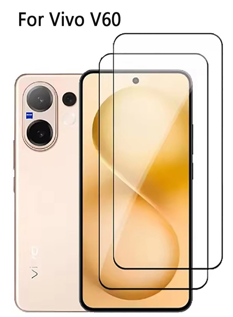 2 packs For Vivo V60  screen protector, HD hardness scratch-proof bubble-free and easy to install tempered glass screen protector - Image 1