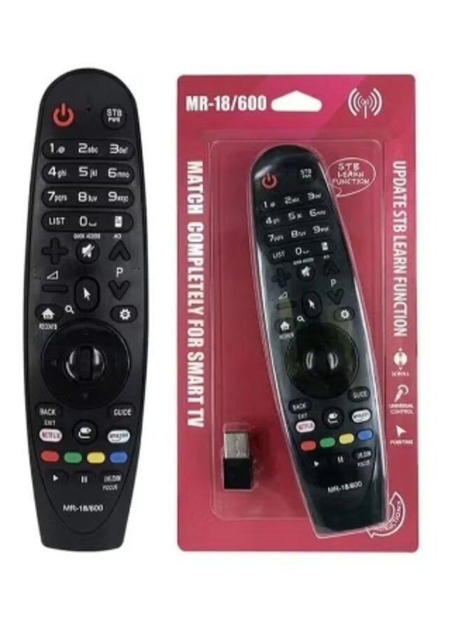 MR-18/600 Replacement Magic TV Remote Control compatible with most LG Televisions Smart TVs Netflix and Prime Hot button Black/Red/Yellow