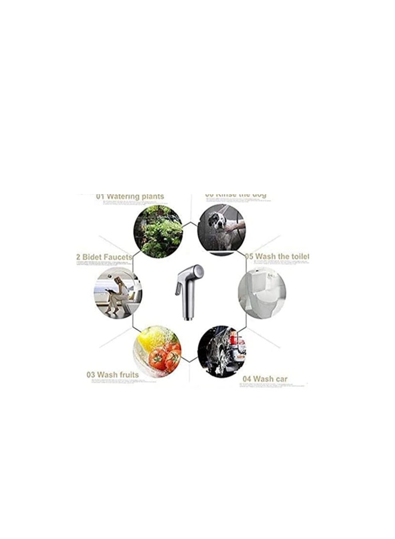 ABBASALI Hand Held Solid Brass Chrome Bidet Toilet Sprayer Bathroom Hand Shower  - Image 2