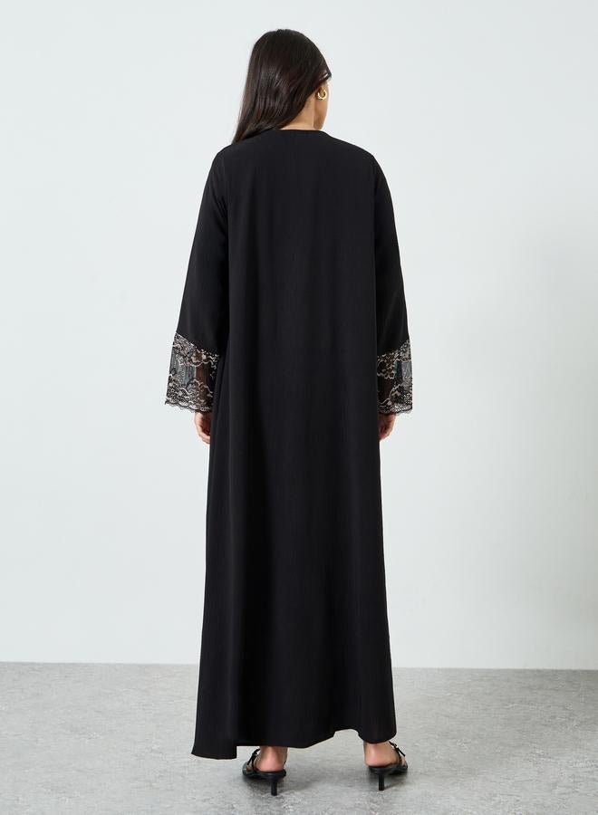 أميرة عباية بحافة واسعة وتفاصيل مُطرّزة - Image 5