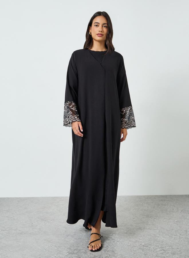 أميرة عباية بحافة واسعة وتفاصيل مُطرّزة - Image 3