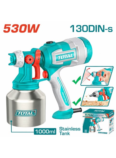 Electric Paint Spray Gun 530W – 1000ml Stainless Steel Tank