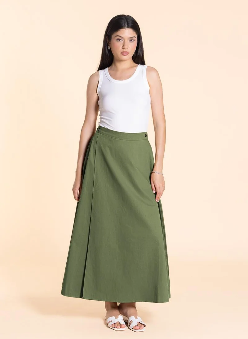 SHAPES DETAILED A-LINE MAXI SKIRT