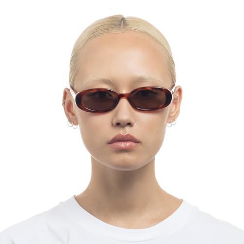 Le Specs Outta Love Sunglasses - Toffee Tort, Oval, Unisex, Micro 90s Sleek Style - Image 4