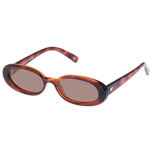 Le Specs Outta Love Sunglasses - Toffee Tort, Oval, Unisex, Micro 90s Sleek Style - Image 1
