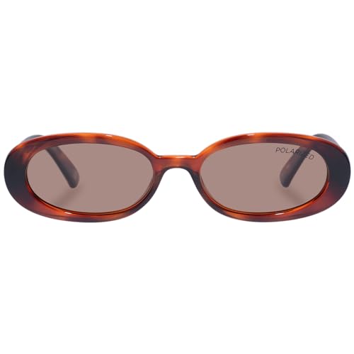 Le Specs Outta Love Sunglasses - Toffee Tort, Oval, Unisex, Micro 90s Sleek Style - Image 3