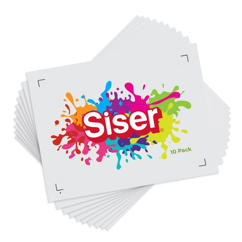 SISER EasyColor DTV 84 x 11 Sheets  Inkjet Printer Compatible Heat Transfer Vinyl 10 Sheets - Image 1