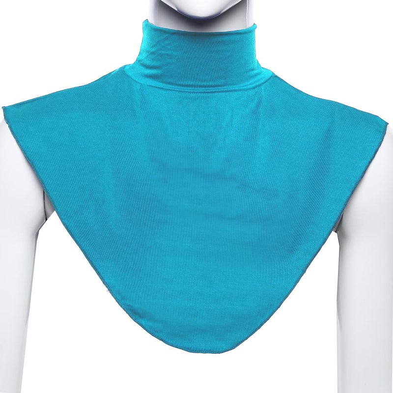 Modal Collar Shirt Cover Scarf Neck Bib Lake Blue