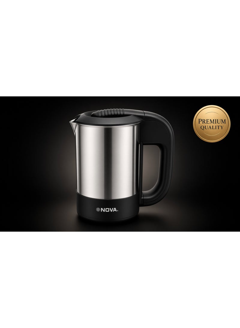 NOVA NK-1318TD Travel Electric Kettle, 0.5L, 1000W, Stainless Steel - Image 4