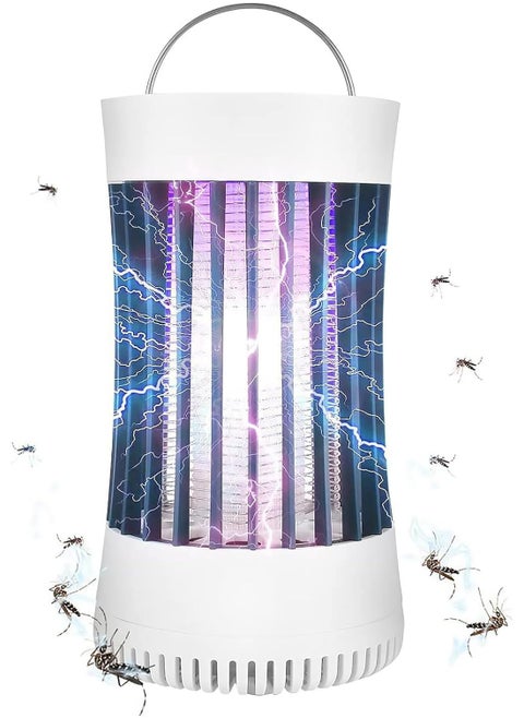 Rechargeable UV Mosquito Zapper Lamp, Portable USB Bug Trap for Home, Garden, and Summer Trips - Effective Insect Killer with No Batteries Needed.