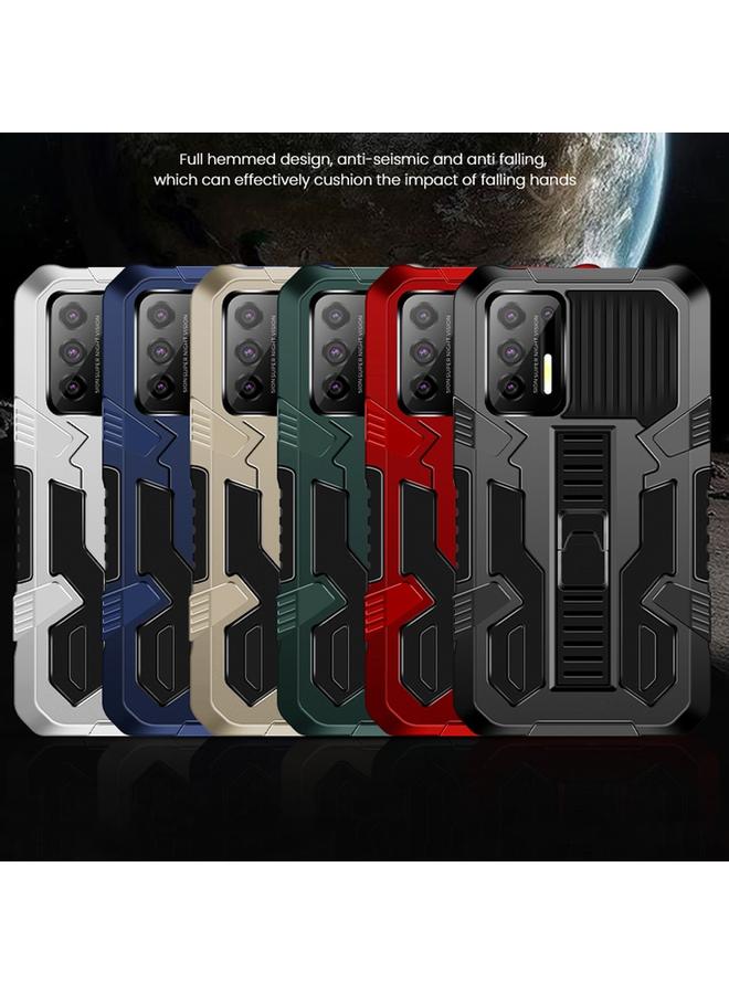 S-TOP Case For Motorola Moto G9 Plus Vanguard Warrior All Inclusive Double-color Shockproof TPU + PC Protective Case with Holder - Image 2