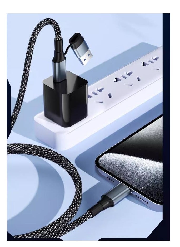 onten 2 in 1 USB Type C & USB Type C to Type A Cable Length  1m 65W 10Gbps Data Transfer Speed  - Image 4