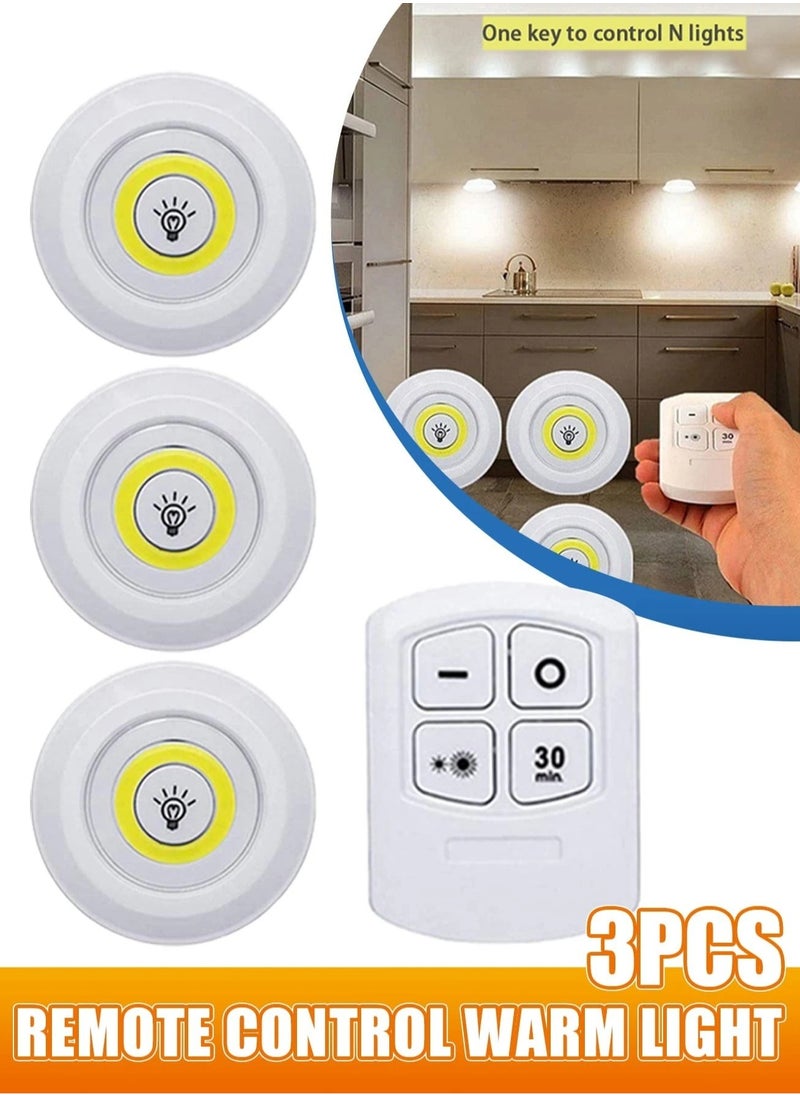 PRIMO PLUS 3-Piece Wireless Remote Controlled Under Cabinet LED Lights White  - Image 1
