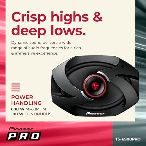 Pioneer TS-6900PRO, 2-Way Car Audio Speakers, Full Range, Clear Sound Quality, Easy Installation and Enhanced Bass Response, 6” x 9” Speakers - Image 4