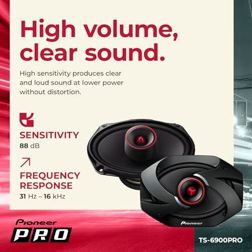 Pioneer TS-6900PRO, 2-Way Car Audio Speakers, Full Range, Clear Sound Quality, Easy Installation and Enhanced Bass Response, 6” x 9” Speakers - Image 5