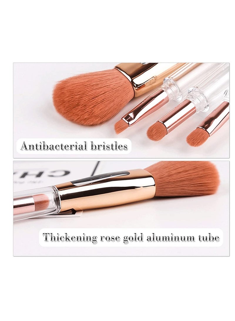 KASTWAVE 4 in 1 Premium Synthetic Hair Contour Angled Brow Blending Eye Shadow Brush, Portable Multi Functional Makeup Brush Set, Suitable for Makeup Tool for Girls - Image 5