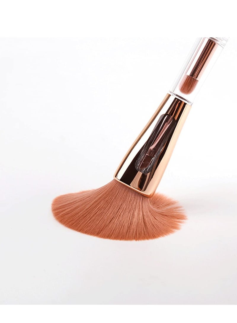 KASTWAVE 4 in 1 Premium Synthetic Hair Contour Angled Brow Blending Eye Shadow Brush, Portable Multi Functional Makeup Brush Set, Suitable for Makeup Tool for Girls - Image 4