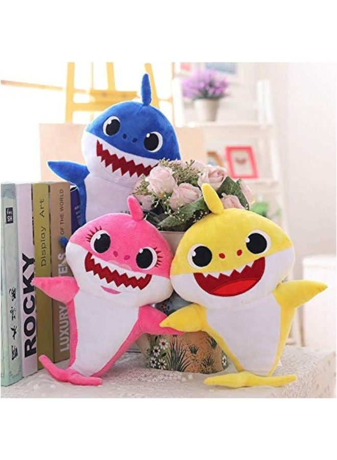 دمية محشوة مخملية على شكل صغير سمكة قرش يغني 19سم - Image 5