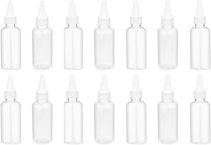 Outanaya 14Pcs 60Ml Pet Squeeze Bottles with Pointed Tip Applicator for Shampoo, Lotion, and Travel Refillable Hair Care Containers - Image 1