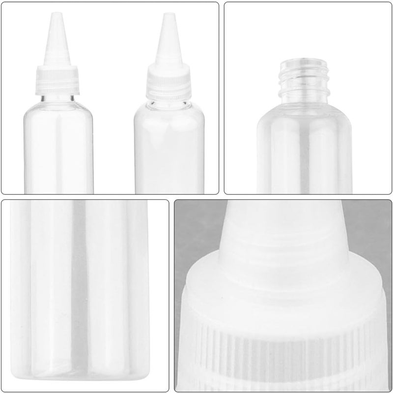 Outanaya 14Pcs 60Ml Pet Squeeze Bottles with Pointed Tip Applicator for Shampoo, Lotion, and Travel Refillable Hair Care Containers - Image 3