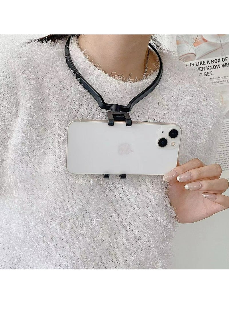Generic - Neck Holder Lazy Neck Holder Stand Universal Neck Hanging Holder Smart Phone Self-timer Tool Adjustable 4-6 inch Bracket Compatible with iPhone - Image 1
