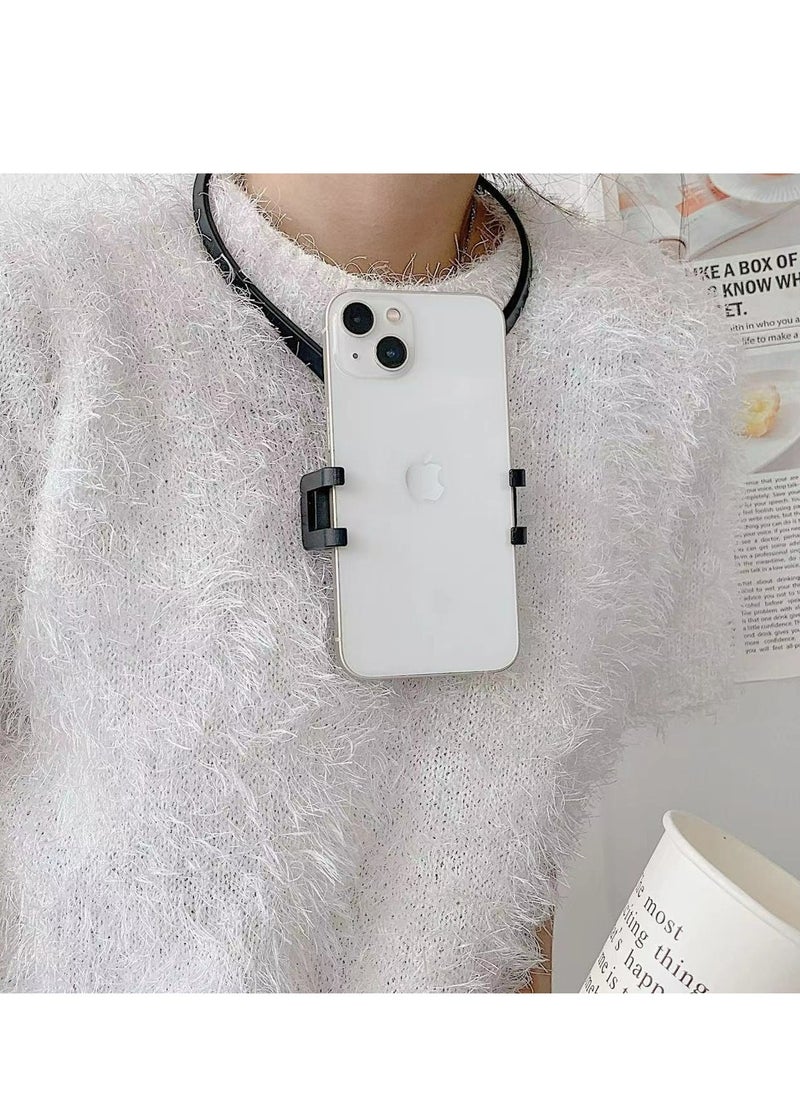 Generic - Neck Holder Lazy Neck Holder Stand Universal Neck Hanging Holder Smart Phone Self-timer Tool Adjustable 4-6 inch Bracket Compatible with iPhone - Image 1