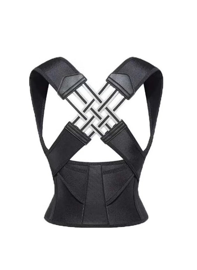 Sakulight Adjustable Posture Corrector Belt for Men & Women - Breathable Back Support Brace with Spinal Alignment, Gym & Office Use(L)  - Image 1