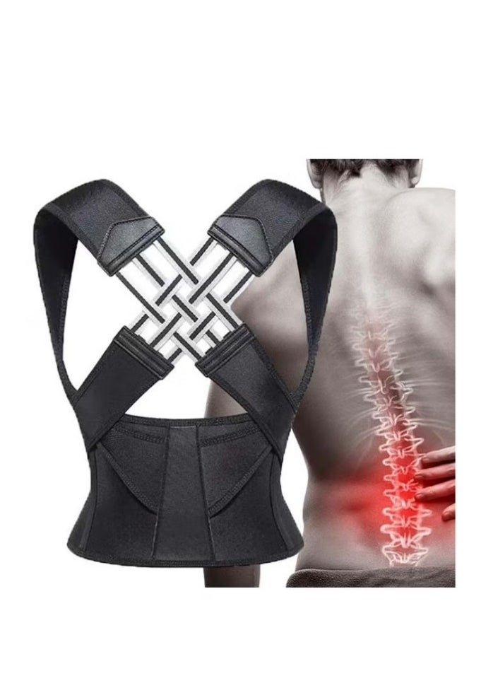 Adjustable Posture Corrector Belt for Men & Women - Breathable Back Support Brace with Spinal Alignment, Gym & Office Use(L) - pzsku/ZE869AF537777E4B77FC9Z/45/_/1738641552/ce4fc1af-3aa7-4dc9-b587-ad2ee1a882ae