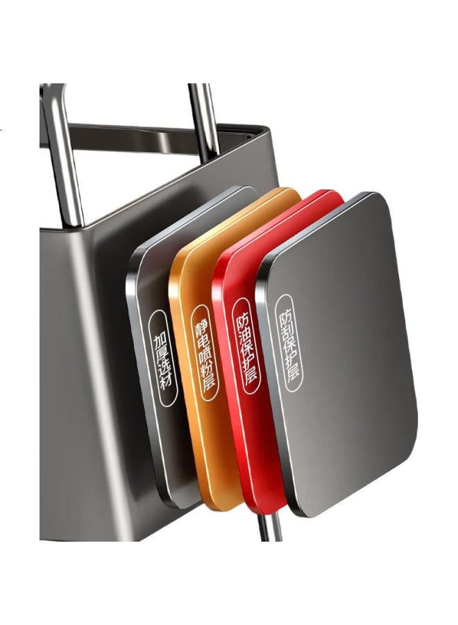 Jibaiju Kitchen Knife Holder Stainless Steel Household Countertop Knife Rack Multi-Functional Knife Storage Rack - Image 3