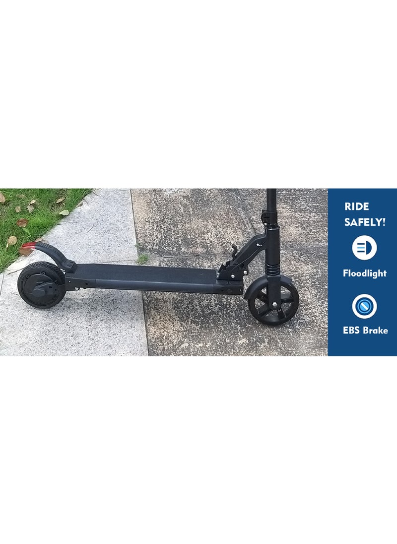 Rock Pow Electric Scooter, 300W Motor, 35 KM Range & 30KM/H, 8-inch Solid Rubber Tires Electric Scooter Adults, Foldable Commuting E Scooter with Cruise Control, Dual Braking System & Shock Absorption  - Image 5