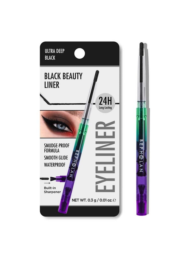 BEPHOLAN Black Eyeliner Pencils,Waterproof Gel Eyeliner Pencil Black Waterline Eye Liner Pen for Women Waterproof Smudge Proof Long-lasting (BLACK) - Image 1